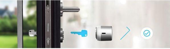 Actual product image Tedee GO SET - Smartlock + WifiBridge - Koppel met smart home - Openen op afstand - Diameter 57mm (Smartphone)