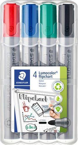 Productafbeelding Staedtler Flipchart marker Lumocolor 4st Box (Grijs, 2 mm, 4 x)