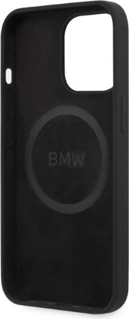 Actual product image BMW Case BMHMP13LSLBLBK iPhone 13 Pro / 13 6.1" czarny/black hardcase Silicone Signature Logo Magsaf (Apple iPhone 13 Pro)