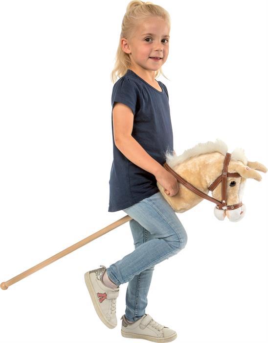 Produktbild Spielmaus Plüsch Steckenpferd mit Sound, weiss, 98 cm