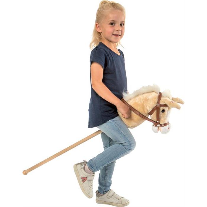 Thumbnail - Spielmaus Plüsch Steckenpferd mit Sound, weiss, 98 cm