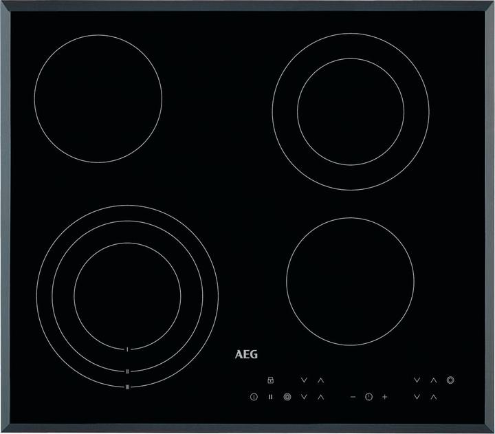 Actual product image AEG HK634030FB Black Built-in Ceramic 4 zone(s) (59 cm, Electric hob)