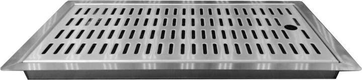 Produktbild Ich-zapfe Tropfblech - CNS zum Einlassen 440 mm x 240 mm inkl. Ablaufstutzen