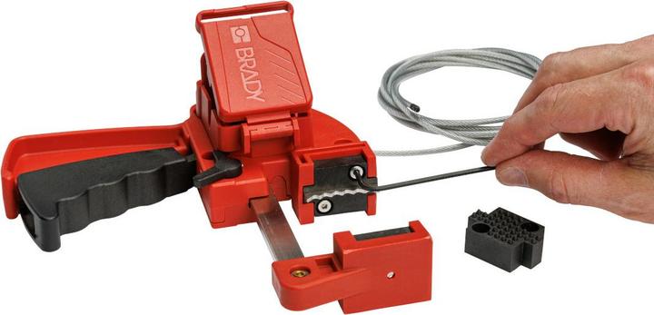 Actual product image Brady Cable clamp lock - red