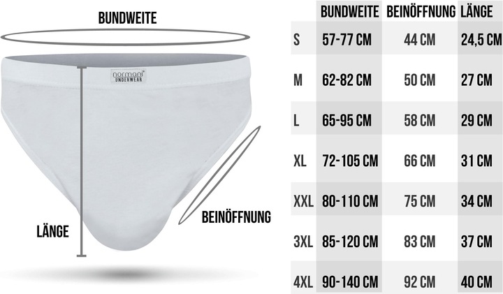 Produktbild Normani 3 Stück Herren Slips aus 100 % Baumwolle (M, 3er Pack)