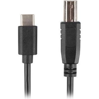 Thumbnail - Lanberg CA-USBA-14CC-0018-BK USB Kabel USB 2.0 USB B USB C (1.80 m, USB 2.0), USB Kabel
