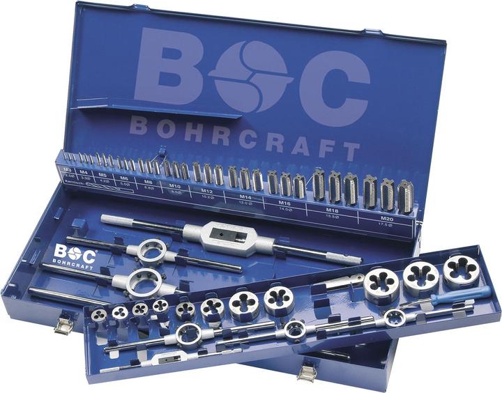 Bohrcraft Thread cutting set GW 20 DIN 352 HSS-G M3-M20 54 pcs.