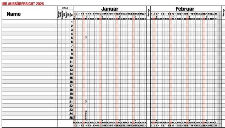 Actual product image Güss Holiday planner 97,4x31cm