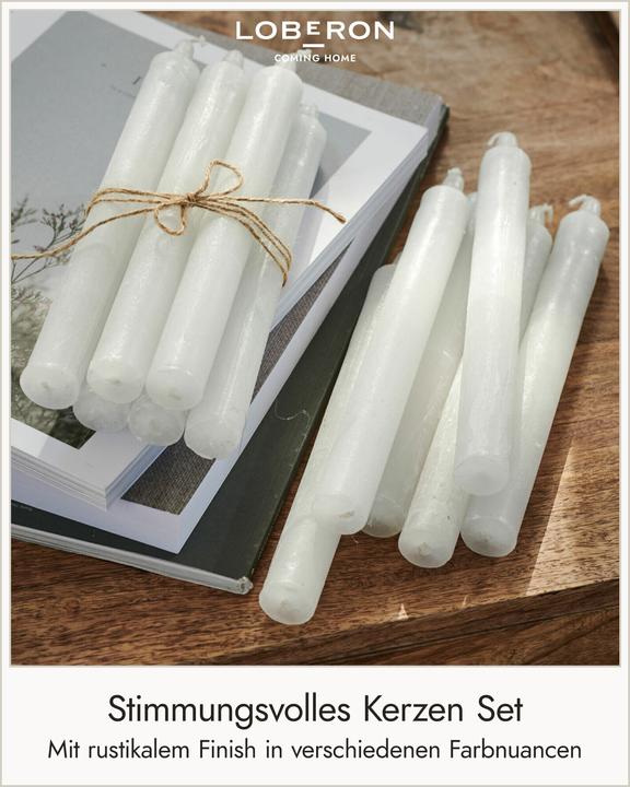 Immagine prodotto Loberon Set di 12 candele Bauceau crema (12 pz.)
