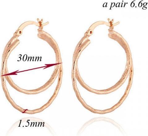 Produktbild Hermex Vergoldete LUXUS Ohrringe - Rosa Gold (Kupferlegierung)