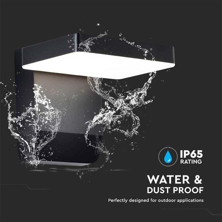 Actual product image V-TAC VT11020150B 20W LED Wall Light Black Body Square 4000K IP65 (2580 lm, IP65)
