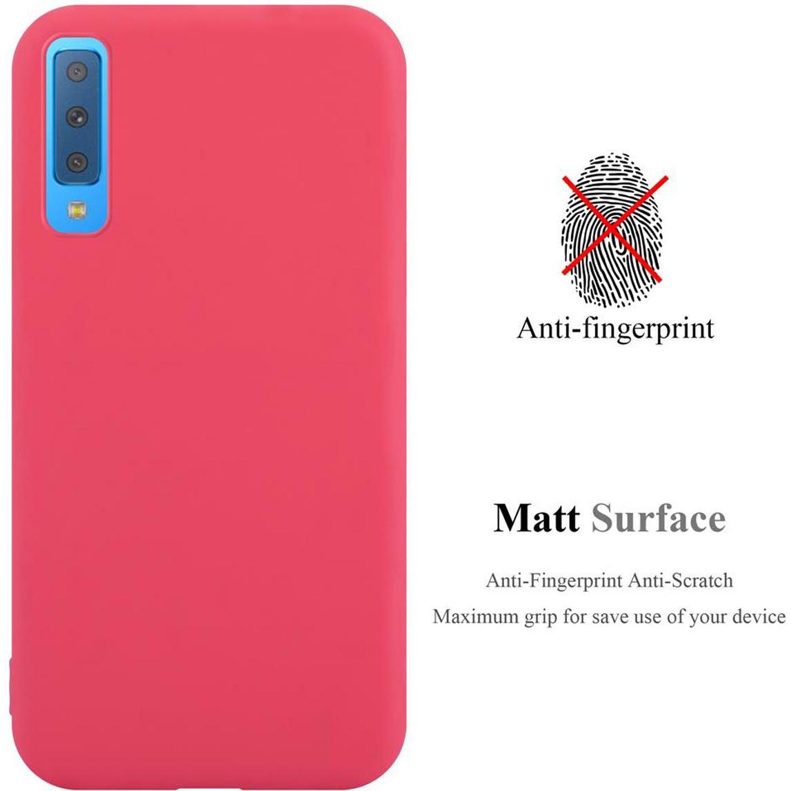 Thumbnail - Cadorabo TPU Candy Cover (Samsung Galaxy A7 (2018)), Smartphone Hülle, Rot
