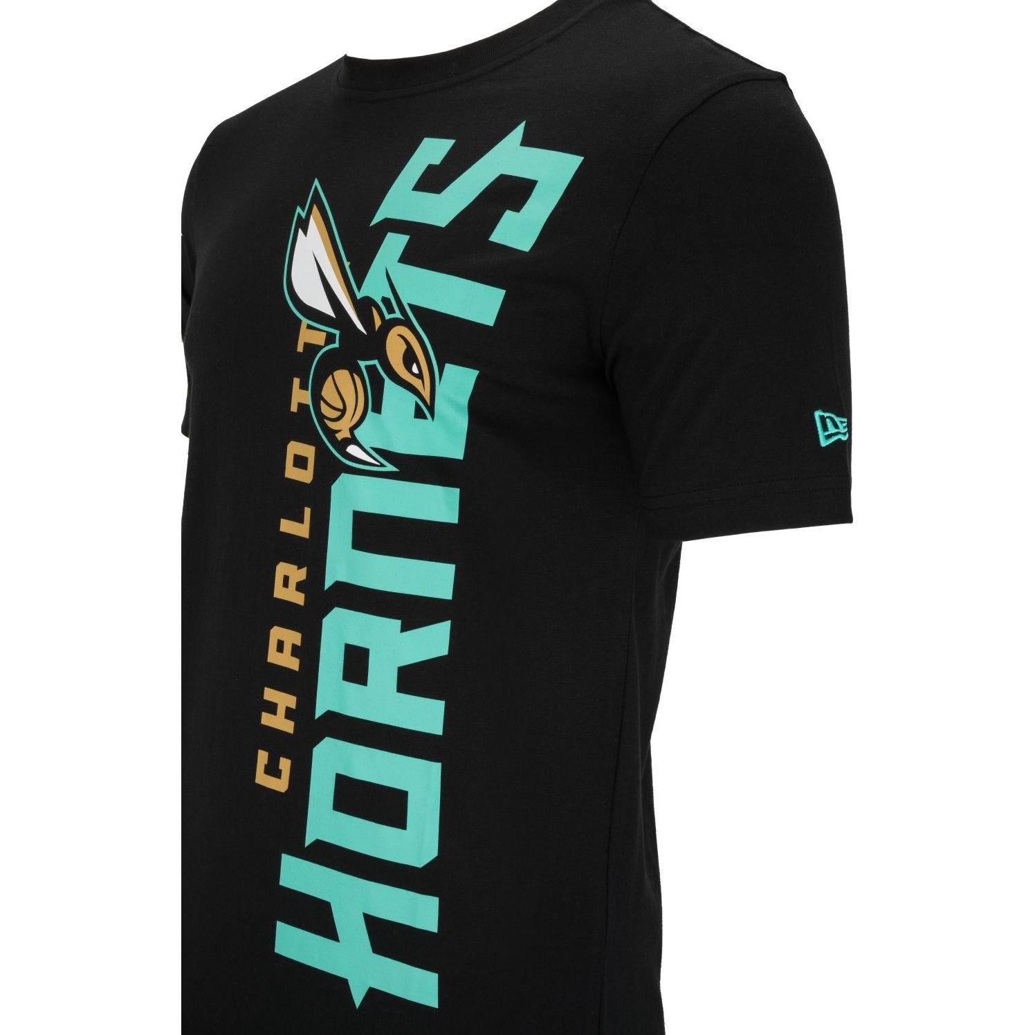 Thumbnail - New Era, Herren, Shirt, Shirt - NBA CITY Charlotte Hornets - XL, Schwarz, (XL)