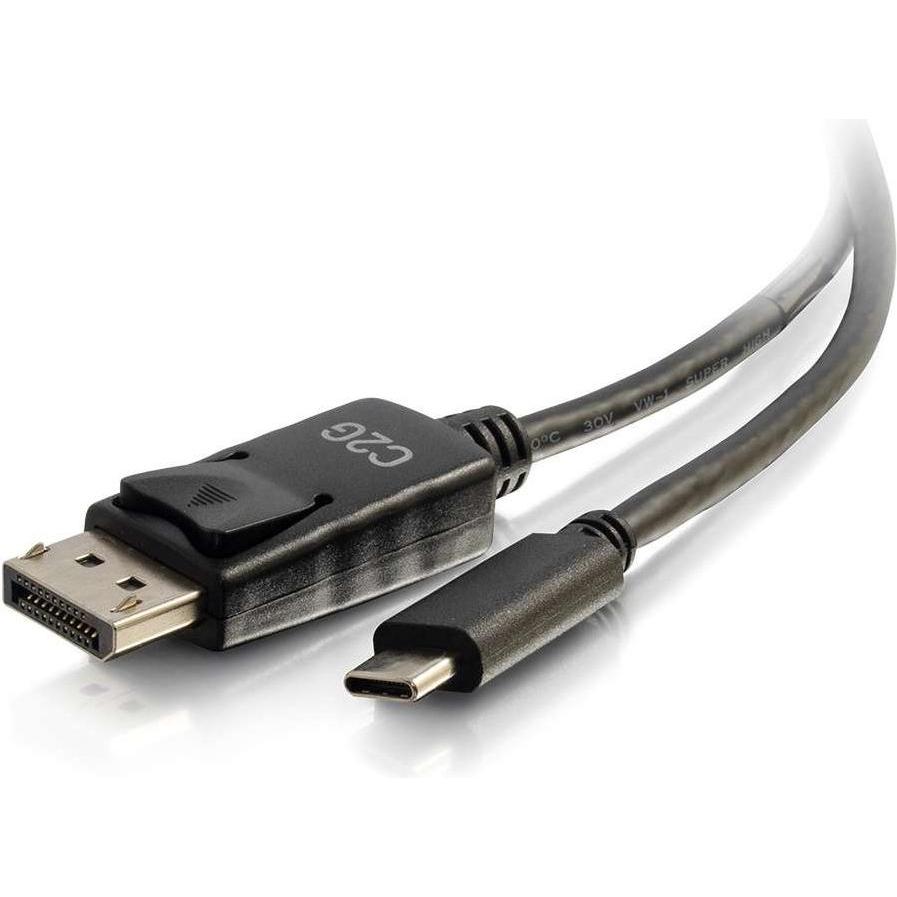 C2G 3,7 m Adapterkabel USB-C auf DisplayPort™ 4K 30 Hz – schwarz (3.70 m, DisplayPort), Video Kabel