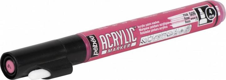 Actual product image Pebeo Acrylic Marker 4mm Medium Round Tip (Rose, 4 mm)