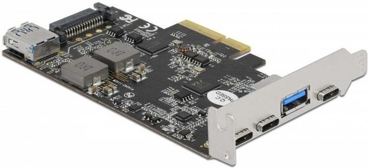 Actual product image Delock PCI Express x4 card to 3 x USB Type-C™ + 2 x USB Type-A