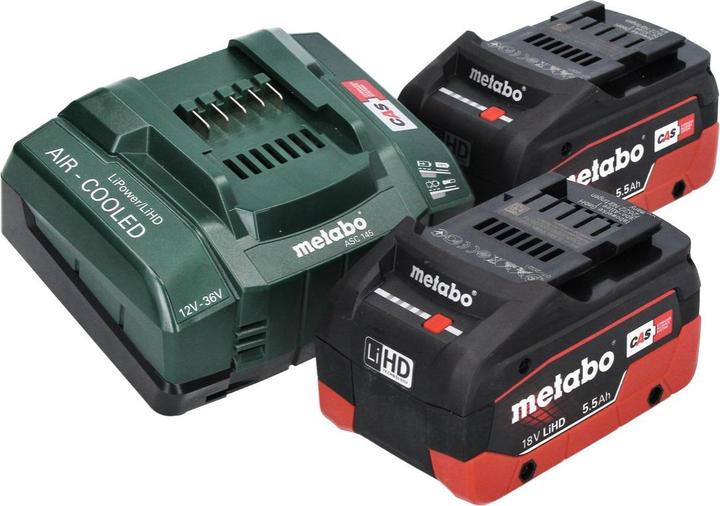 Produktbild Metabo MS 18 LTX 15 Akku Gehölzsäge 18 V 15 cm 5 m/s + 2x Akku 5,5 Ah + Ladegerät (Akku Kettensäge)