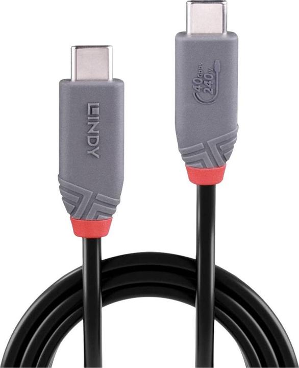 Image du produit Lindy 36958 Câble USB 2 m USB4 Gen 3x2 USB C Noir (2 m, USB 4.0, 240 W)