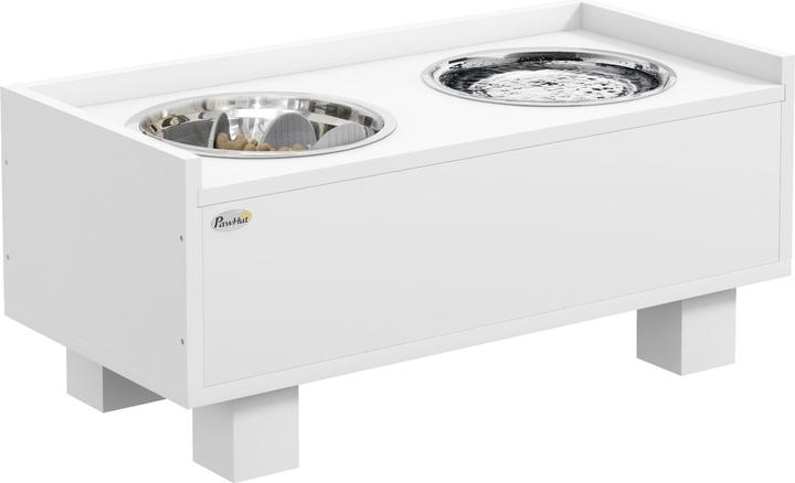 Actual product image PawHut Hundenapf MDF, Stahl Weiss (1 l)