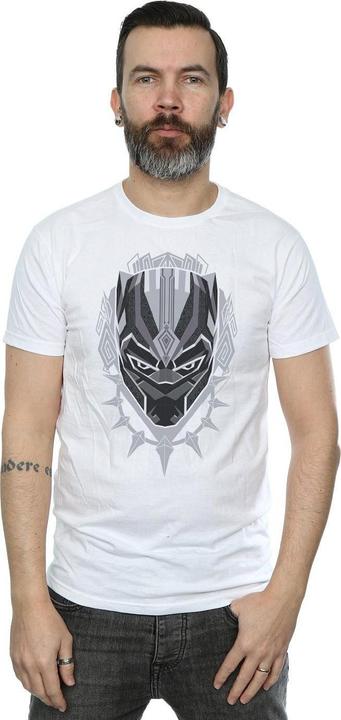 Actual product image Mens Black Panther Head T-Shirt (XXL)