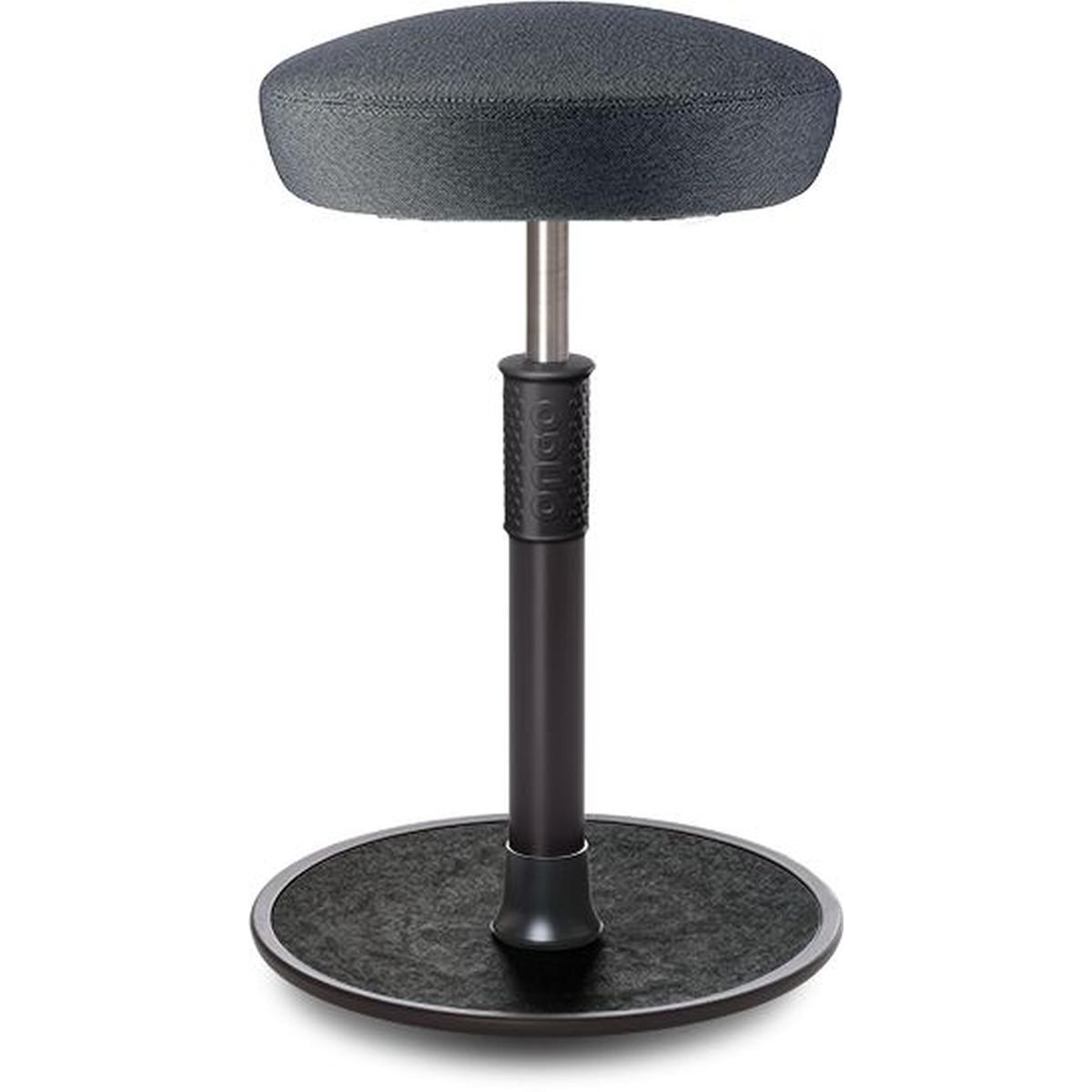 Ongo, Bürostuhl, Sitz- Stehhocker Free Tall Hutsitz Camira Rivet Anthrazit schwarz /schwarz