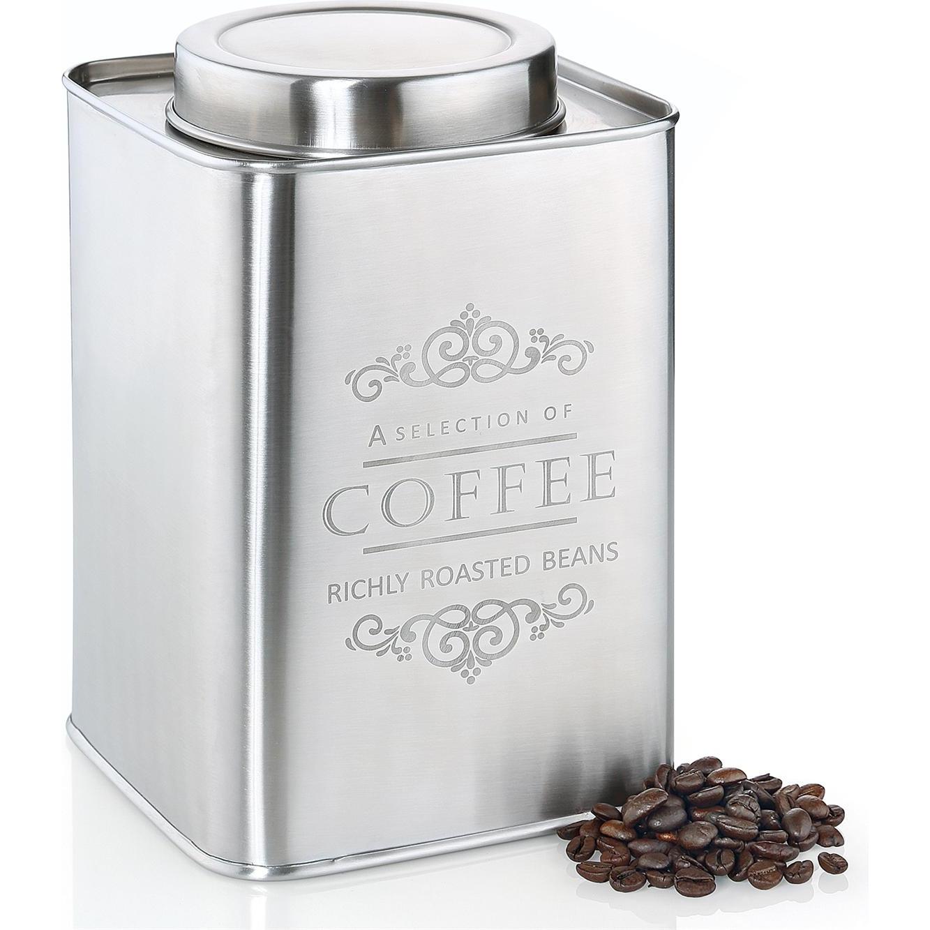 Zassenhaus 067125 Vorratdose Coffee Edelstahl Grau (1 l) (067125)