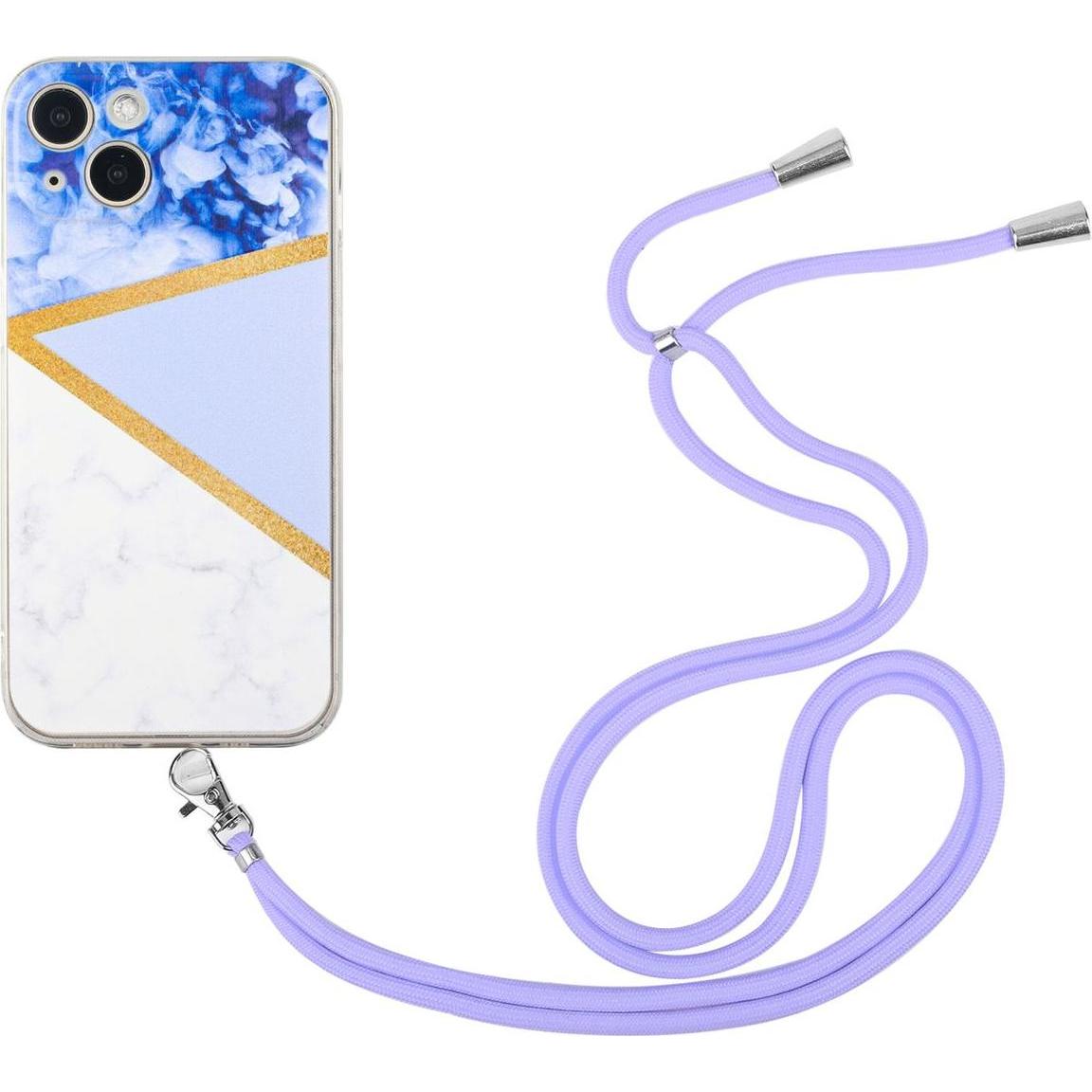 König Design Hülle Handy Schutz für Apple iPhone 13 mini Handykette Case Cover Bumper Etuis, Handykette, Violett