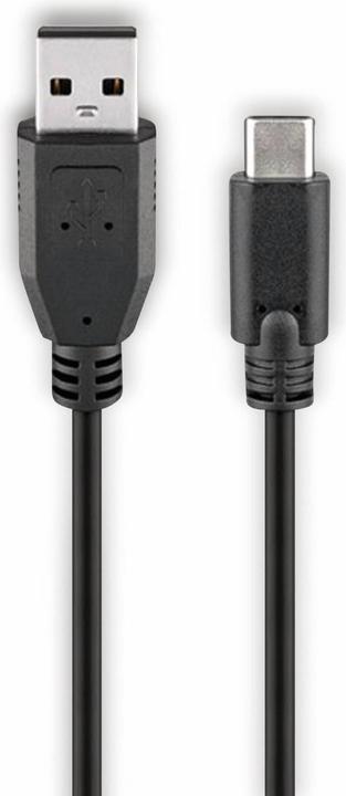 Image du produit Goobay Câble USB 2.0 USB-C™ vers USB A, noir, 1 m (1 m, USB 2.0)