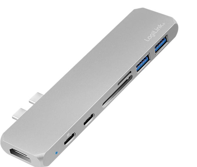Produktbild LogiLink USB 3.2 (Gen 1) Docking Station (USB-C, 7 Ports)