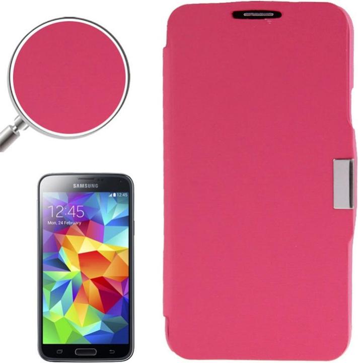 Produktbild König Design Handyhülle Tasche für Samsung Galaxy S5 mini G800 Pink gebürstet (Samsung Galaxy S5 Mini)
