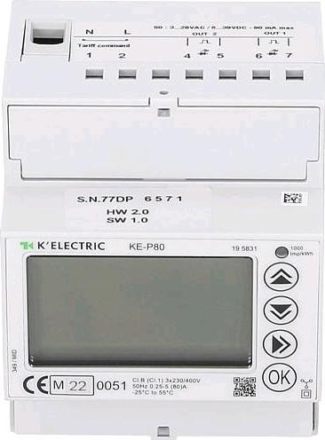 Image du produit K'Electric Compteur triphasé KEP80 MID S0 80A