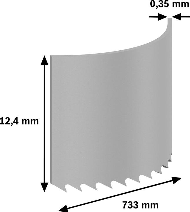 Actual product image Bosch Professional Zubehör PRO CB281418 Bandsaw blade, 733 mm, 2-piece.