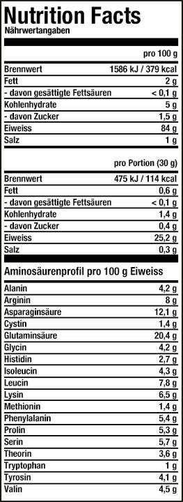 Nutritional values and ingredients ESN Soy Protein Isolate (Vanilla, 1 pcs., 1000 g)