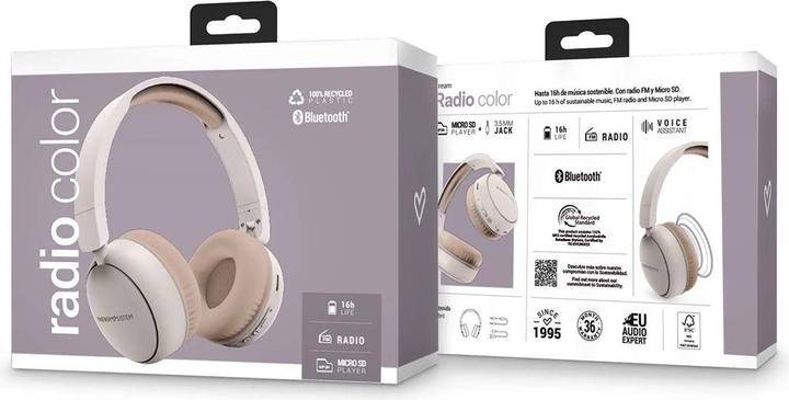 Produktbild Energy Sistem Energy Cream RADIO Headphone (keine Geräuschunterdrückung, 16 h, Kabellos)