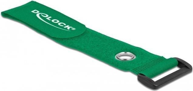 Immagine prodotto Delock Fascetta in velcro con occhiello e fissaggio L 280 x L 38 mm verde 3 pezzi (Fascette in velcro, 280 mm, 3 pz.)