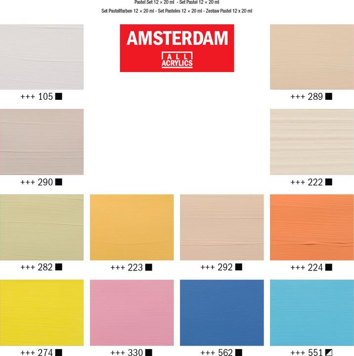 Immagine prodotto Amsterdam Colori acrilici pastello (Multi, 240 ml)