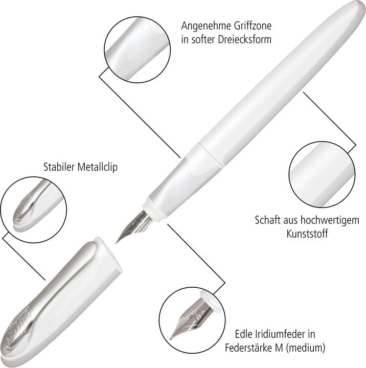 Image du produit Online Air Rose M 20166/3D White Rose stylo-plume (Blanc)