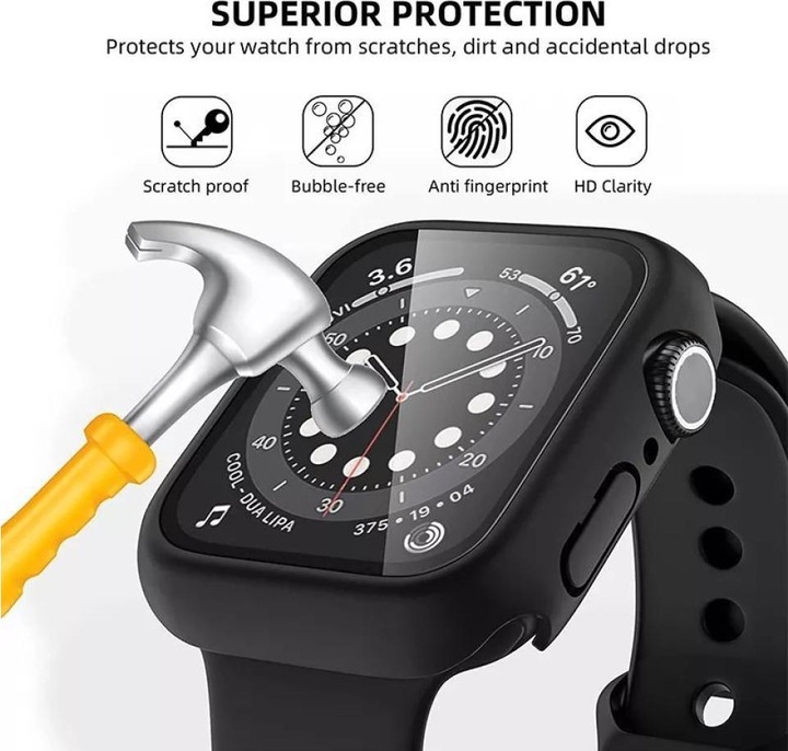 Actual product image Screenguard ClearShield Apple Watch 42mm armoured glass screen protector case