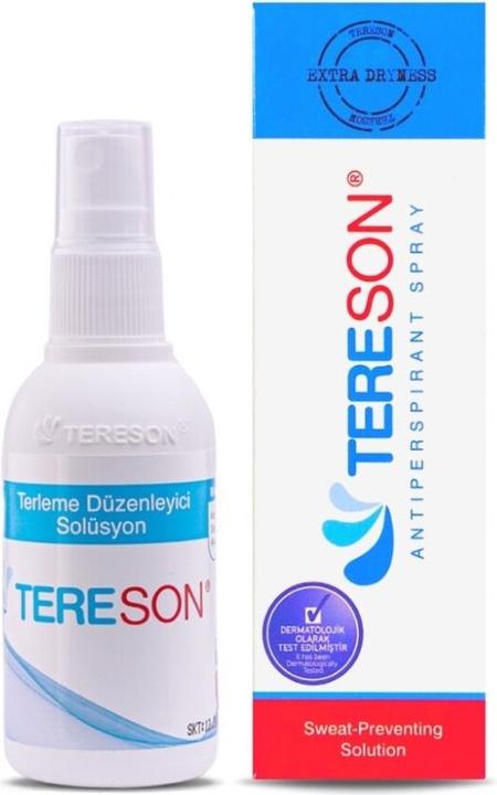 Actual product image Tereson Antiperspirant spray 50 ml, strong against perspiration on armpits and hands (Spray, 50 ml)