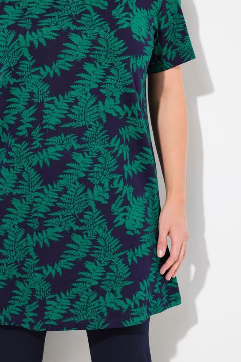Produktbild Ulla Popken Longshirt, Zierbänder, A-Linie, V-Ausschnitt, Halbarm (46, 48)