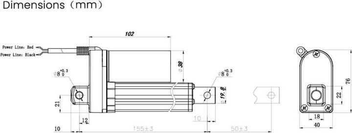 Produktbild Tru Components Elektrozylinder TC24-50-1000 TC-13492788 Hublänge 50 mm Schubkraf
