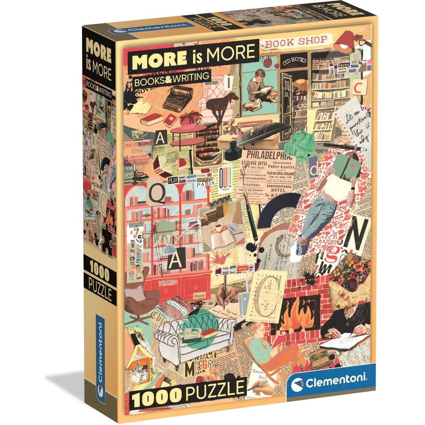 Clementoni Multicolore Puzzle 1000 Compact Books&Writing (1000 Pezzi)