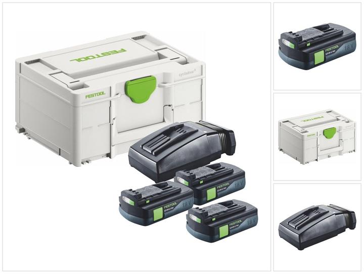 Actual product image Festool Energy set 3x BP 18 Li 3.0 C battery 18 V 3.0 Ah / 3000 mAh Li-Ion ( 3x 577658 ) + TCL 6 (18 V)