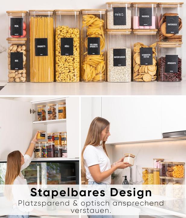Produktbild Deco haus Vorratsgläser-Set mit Deckel (0.80 l)