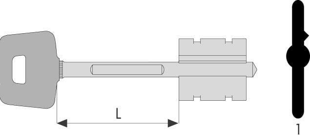 Produktbild Cisa BLANK KEY 00162.00.1 FOR LOCK 57675.48