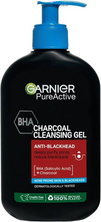 Image du produit Garnier Gel nettoyant contre les points noirs (Charcoal Cleansing Gel) 250 ml (Gel nettoyant, 250 ml)