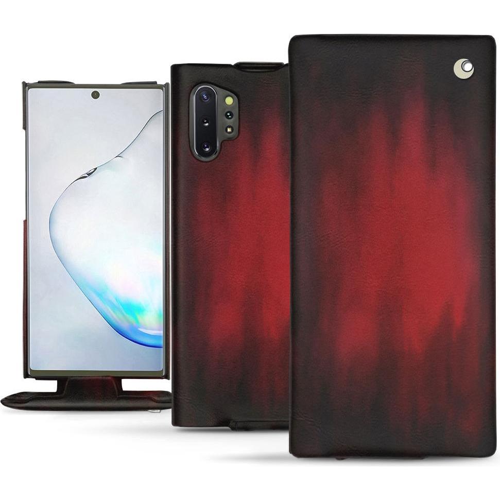 Noreve Lederschutzhülle vertikal (Samsung Galaxy Note 10+), Smartphone Hülle, Rot