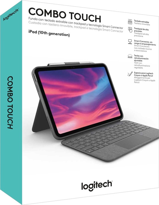 Produktbild Logitech COMBO TOUCH FOR IPAD (10TH GEN) (Eng. Int., iPad 2022 (10. Gen))