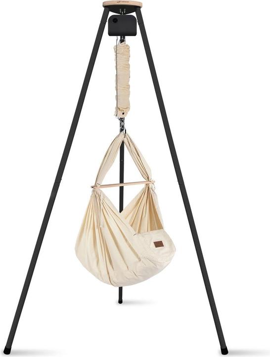 Schmusewolke Tipi anthrazit mit anthrazit Motor und Bio Federwiege