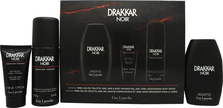 Image du produit Guy Laroche Drakkar Noir Gift Set by - 100ml EDT, 150ml Deodorant Spray, 50ml Gel douche (Set parfum)